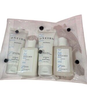 Oneiro Sunchasers Travel Bath Set Shampoo Conditioner Body Wash Milk Pouch